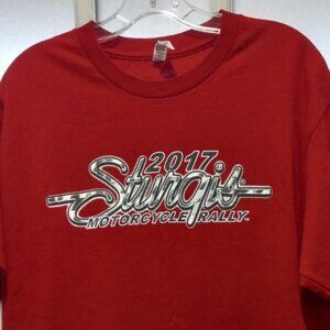 Sturgis Motorcycle Rally Men Double Sided T-Shirt Size Large 2017